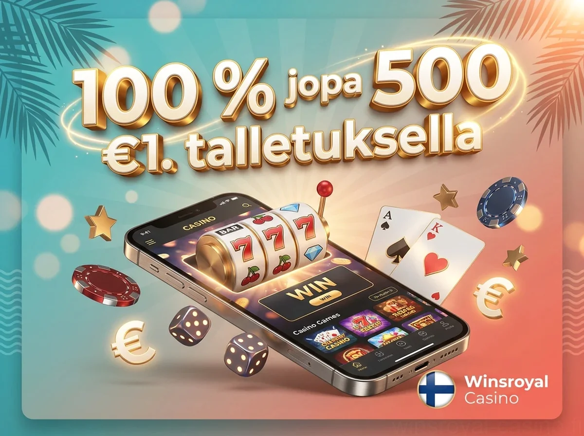 100 % jopa 500 €1. talletuksella